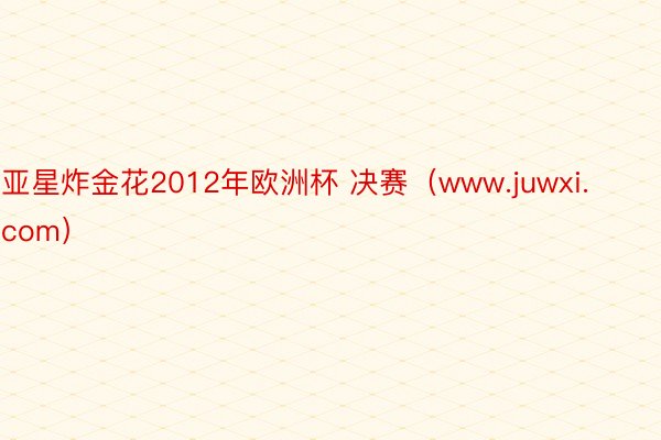 亚星炸金花2012年欧洲杯 决赛（www.juwxi.com）