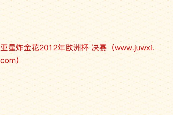 亚星炸金花2012年欧洲杯 决赛（www.juwxi.com）